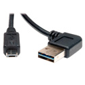 Tripp Lite UR050-003-RA USB 2.0 RA Reversible A Male to Micro B Male - 3 ft.