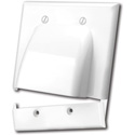 Vanco 120627X Hinged Bulk Cable Wall Plates - Dual and White