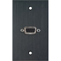 My Custom Shop WPBA-1140 1-Gang Black Anodized Wall Plate w/ One 9-Pin D-Sub Rear Solder Connector