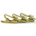 WindTech TC-8 Tan Lapel/Lavaliere Mic Tie Clips for 1-2mm Cables - 3 Pack