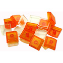 X-keys XK-A-004OR-R Orange Keycap - 10 Keycap Bases and 10 Clear Cover Lenses