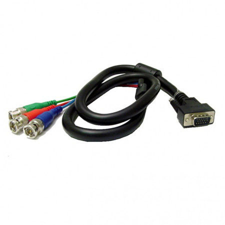 RGB Video Cable w/ HD15 Male to 3 BNC Males 6ft