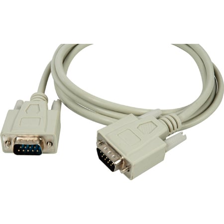 DB-9 Serial Male - Male Molded Cable 6ft Beige