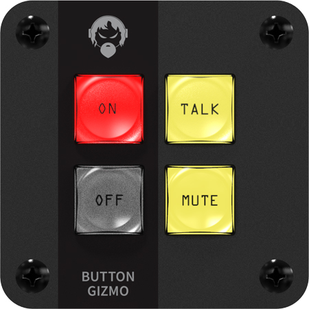 Angry Audio BUTTON GIZMO RJ45 Four Button Control Panel - Avionics-grade Switches with LED BUTTON GIZMO