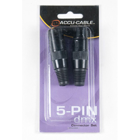 ADJ Accu Cable ACXLR5PSET DMX 5-pin XLR Cable Connector Set - 1 Male & 1 Female