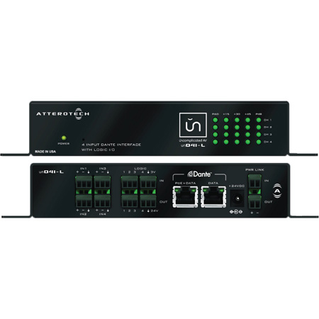 RDL AV-NL4 Dante Network to Audio Interface AV-NL4 B&H Photo