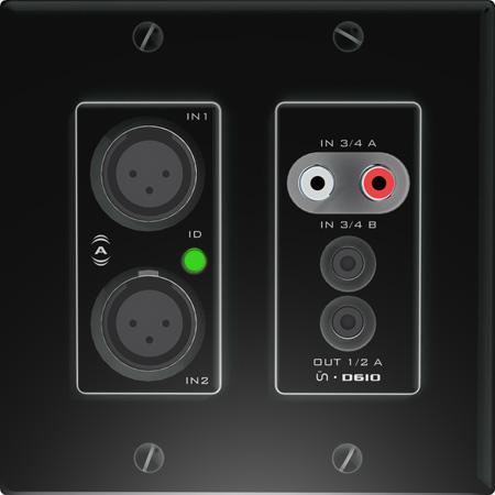 Attero Tech UND6IO-C 4x2 Ch 2 Gang US Wall Plate 2 Mic/Line In (XLR ...