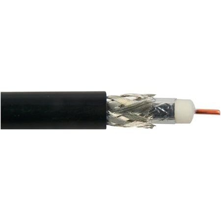 Belden 1694A 0101000 CM Rated 3G-SDI RG6 Digital Coaxial Cable - Black - 1000 Foot