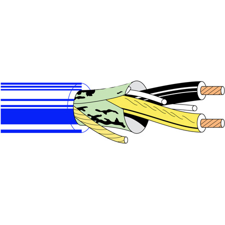 Belden 9271 CM Rated 124 Ohm Twinax Computer & Instrumentation Cable - Blue  - 1000 Ft/UnReel Box