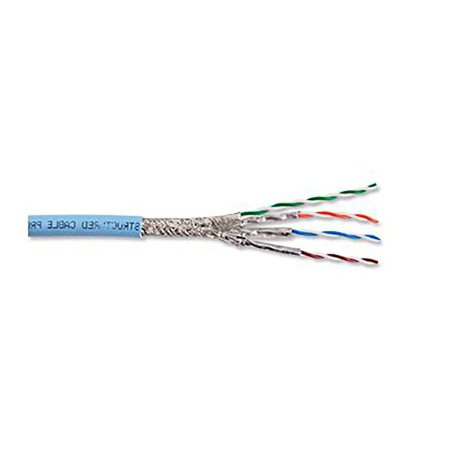 Category 7 10Gbase-T 1200 Mhz 23 Awg Solid 4-Pair Per Foot Ice Blue 