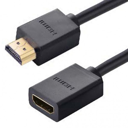Calrad 35-734 4K Slim HDMI Type A Male to HDMI Type A Female High-Speed Adapter Cable - 6-inch