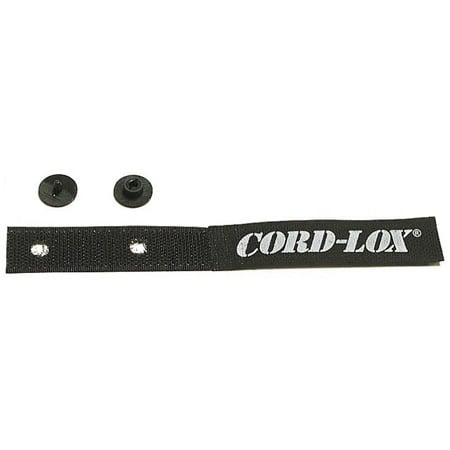 Cord-Lox 412R 1.5 Inch x 12 Inch Rivet Series Velcro Cable Ties - Black -  10 Pack