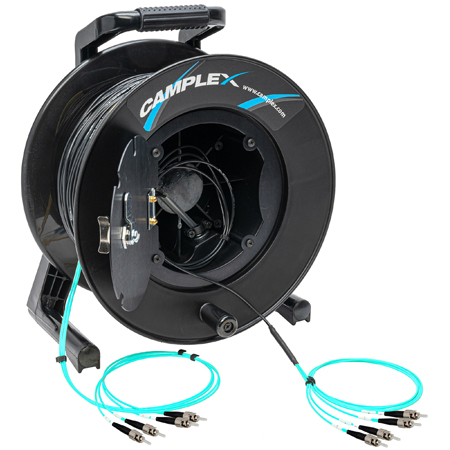 Camplex CMX-LTR04LCM 4-Channel LC OM3 Multimode Indoor-Outdoor Fiber Optic Snake Reel - Thumbnail 4