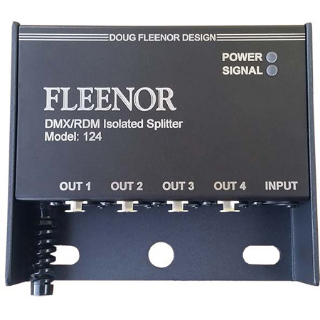 Doug Fleenor Design 124-5 4 Output Bi-directional DMX Splitter with 5-Pin XLR Connectors