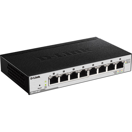 D-Link DGS-1100-08P 8-Port Gigabit PoE Smart Managed Switch