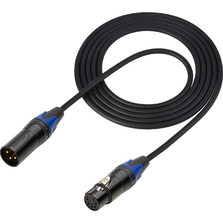 Sescom DMX-5F3M-100 Lighting Control Cable 5-Pin XLR Female to 3-Pin XLR Male Black - 100 Foot