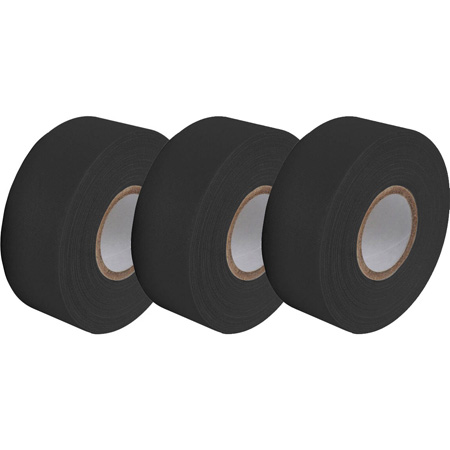 Pro Tapes Pro-Gaff Gaffers Tape BGT1-12 3-Pack - 1 Inch x 12 Yards - Black