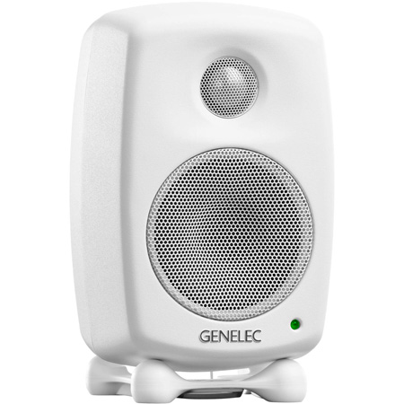 Genelec 8010AW 3 Inch LF/12W and HF/12W Active Studio Monitor with ISS Power Management - White Finish
