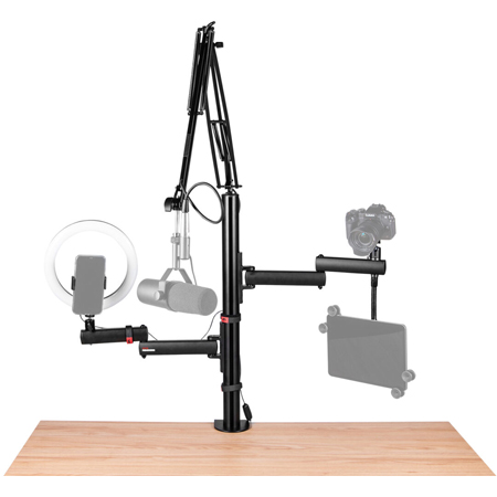 Gator Frameworks GFW-ID-CREATORTREE ID Series All-In-One Content Creator Tree with Light/Mic/Camera Attachments