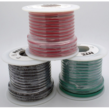 NTE Hook-up Wire 22 AWG Stranded 25ft Green