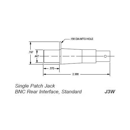 J3W Trompeter Coaxial 0.090" WECO Patch Jack to BNC Jack 2-Lug Female 75 ohm 