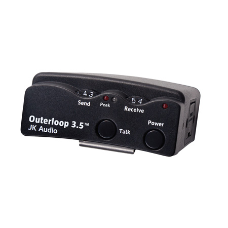 JK Audio Outerloop 3.5 Universal Intercom Beltpack for 4 Pin or 5 Pin Female XLR Headsets