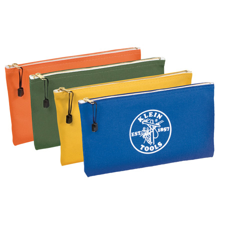 Klein Tools 5140 Canvas Zipper Bags - 4 Pack