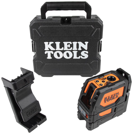 Klein Tools 93LCLG Laser Level - Self-Leveling Green Cross-Line and Red Plumb Spot 93LCLG