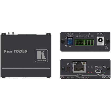 Kramer FC-6 2-Port Multi-Function Serial/IR RS-232/IR Control Gateway