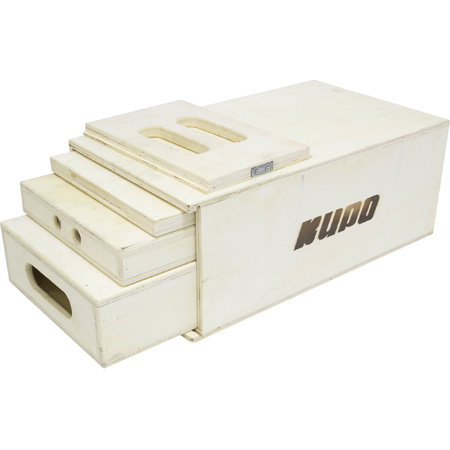 Kupo KG087411 - 4-in-1 Nesting Apple Box Set - Includes Pancake/Quarter/Half/Full Apple Boxes - 1 Each