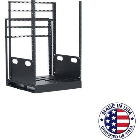 Lowell LPTR4-1623 16RU Pull & Turn Millwork Rack w/ Four Support Rails ...