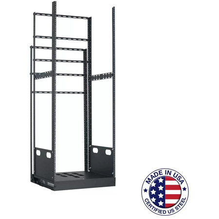 Lowell LPTR4-2819 28RU Pull & Turn Millwork Rack w/ Four Support Rails ...