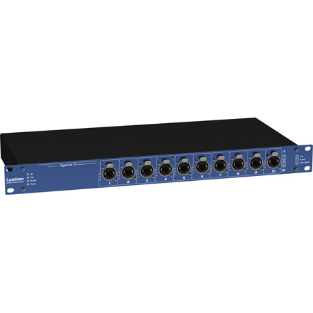 Luminex GigaCore 12 Rackmount Touring 12-Port EtherCON Gigabit Ethernet  Switch Dante Switch AES67 Switch