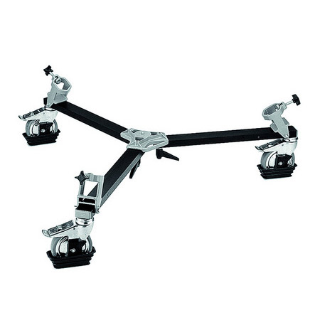 Manfrotto 114 Heavy-Duty Cine/Video Dolly for Tripods with Round Feet - 5-inch Wheels