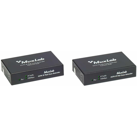MuxLab 500115 Longreach CCTV IP PoE Extender Kit with Camera Side & Network Side - 1969 Feet/600M 500115