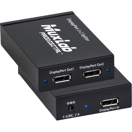 MuxLab 500506 DisplayPort 1.2a 1x2 Hub - MST