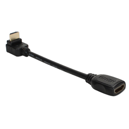 6 Inch Up-Angle High Speed HDMI Male to Female UltraHD 4K Flex Adapter