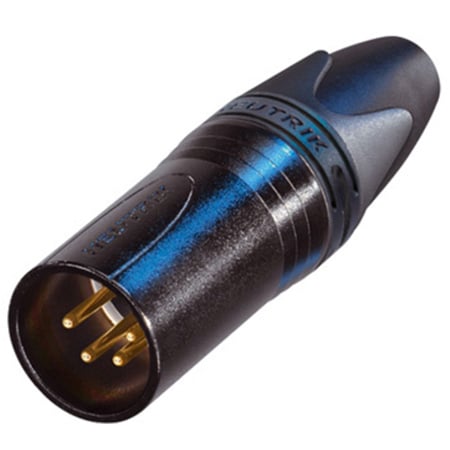 Neutrik NC4MXX-B 4-Pin XLR-M Cable Connector Black Shell/Gold Contacts