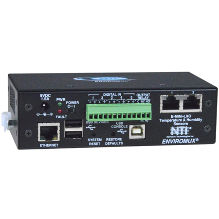 NTI E-MINI-LXOD Mini Server Room Environment Monitoring System - DIN Mounted E-MINI-LXO-D