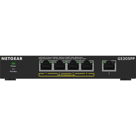 NETGEAR 5-Port 10/100/1000 Mbps Gigabit Unmanaged Switch White