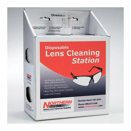 Lens Cleaning Station with 16 Ounce Spray & 1200 8inx4in Wipes