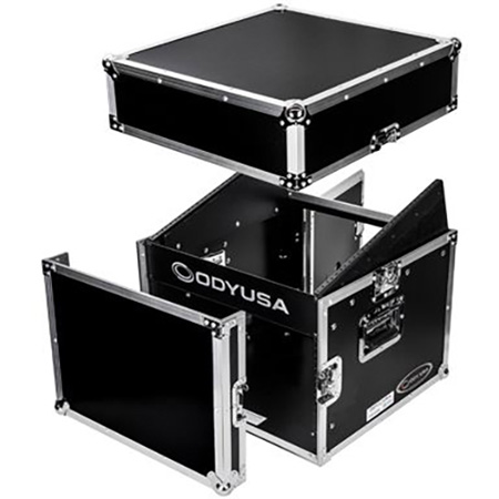 Odyssey Cases ODSY-FR1006 Combo Rack 10U Top Slant Rack - 6U Bottom Vertical Rack