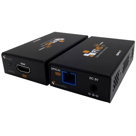 Ophit FTHS 1 Channel HDMI 2.0 Fiber Optic Extender - up to Meters (656 Feet) - Transmitter / Receiver
