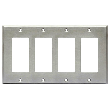 RDL CP-4S Quadruple Cover Plate - stainless steel