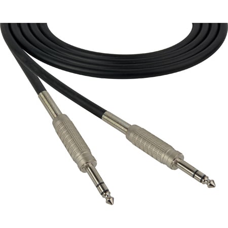 Sescom SC25SZSZ Audio Cable Canare Star-Quad 1/4 TRS Balanced Male to 1/4 TRS Balanced Male Black - 25 Foot