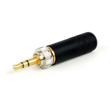 Switchcraft 35HDLBAUS 3.5MM Locking Stereo Plug - Black Handle Gold Plug .175 Cable Opening