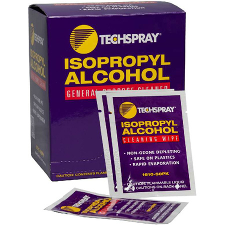 Techspray 1610-50PK Isopropyl Alcohol Pre-Saturated Wipes - 50 Pack