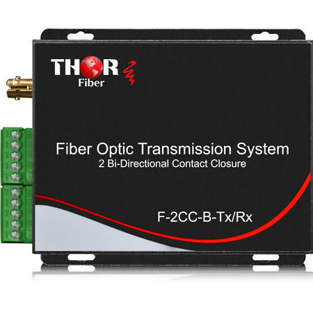 Thor F-2CC-B-TXRX 4 Contact Closures/TTL Over Fiber Transmitter/Receiver Kit - 2 Bi-Directional - 12.4 Miles/20km