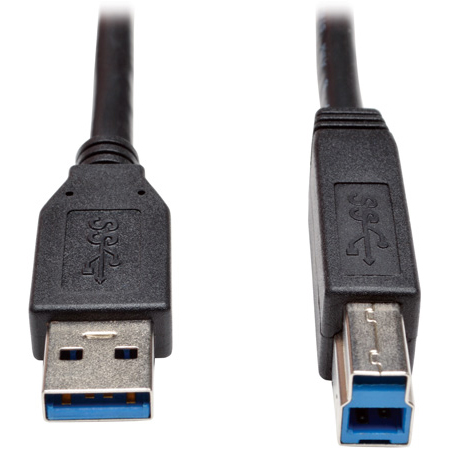 Tripp Lite U322-015-BK USB 3.0 SuperSpeed Device Cable (AB M/M) Black 15 Feet