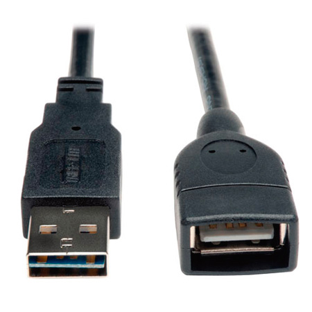Tripp Lite UR024-001 USB 2.0 Reversible A Male to A Female Extension - 1 ft.